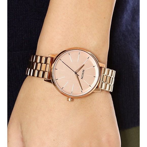 Rose Gold Nixon Kensington Watch - Picture 1 of 3